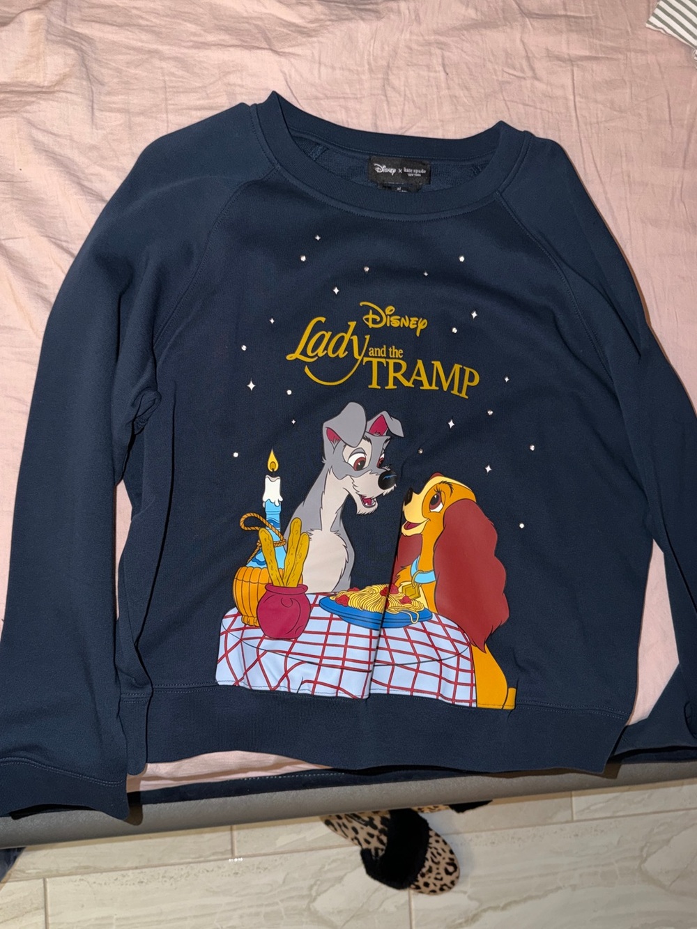 Kate Spade Disney Lady and the Tramp Navy Graphic Sweatshirt - Picture 2 of 2